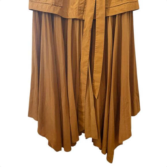Anthropologie Pleated Sleeveless Midi Dress in "Cedar" Brown Size 2X - Picture 9 of 14